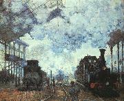 Claude Monet Arrival at St Lazare Station oil painting reproduction
